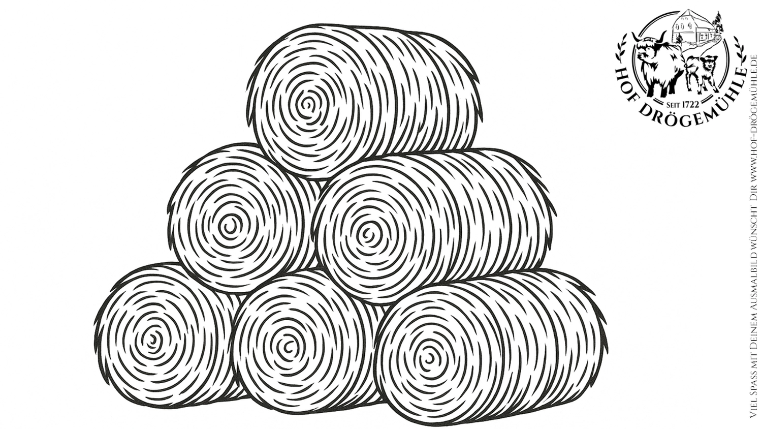 Hof Drögemühle - Malseite - Die Heuballen