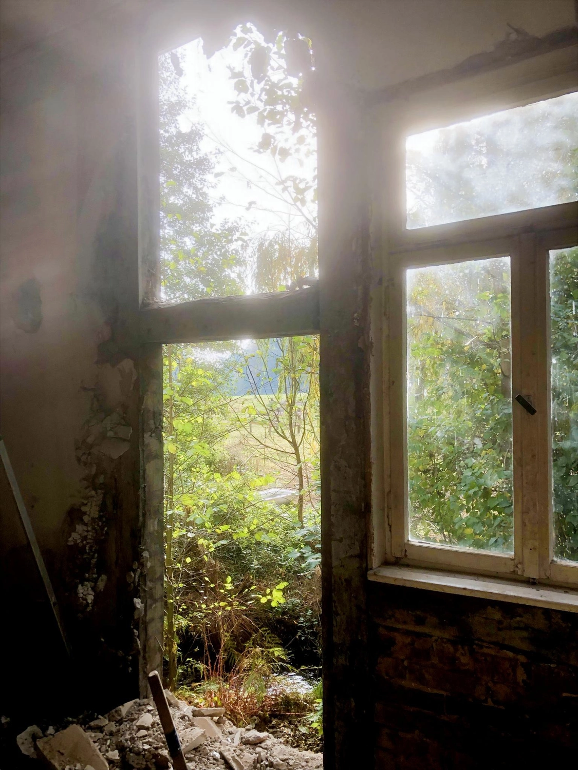 Hof Drögemühle - Landwirtschaft - Austausch der maroden Schwellbalken am Mühlengebäude